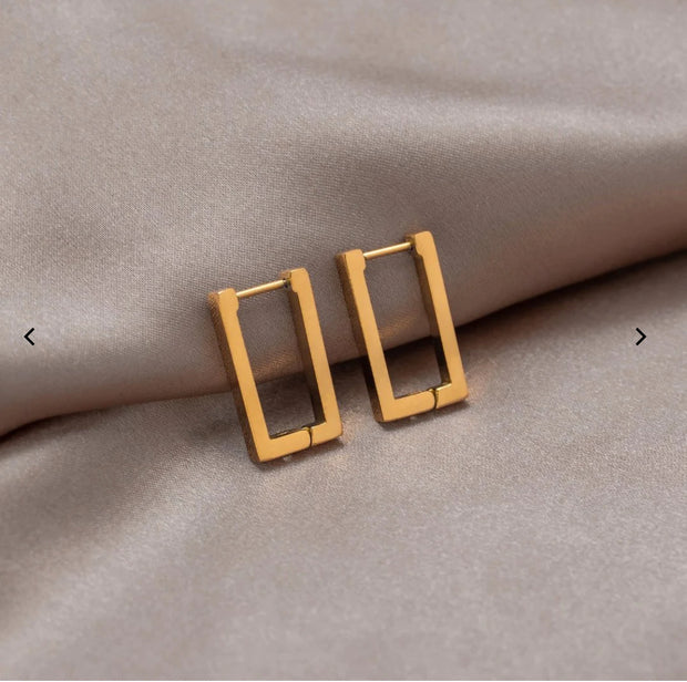 Rectangle Hoop Earrings - Beautiful Jewellery