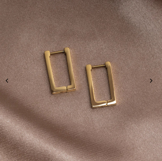 Rectangle Hoop Earrings - Beautiful Jewellery