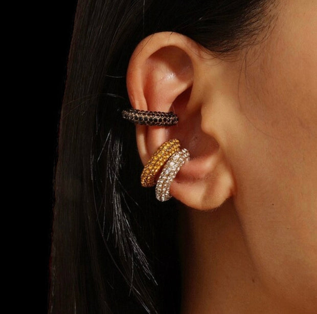 C Crystal Earrings Ear Cuff For - Beautiful Jewellery