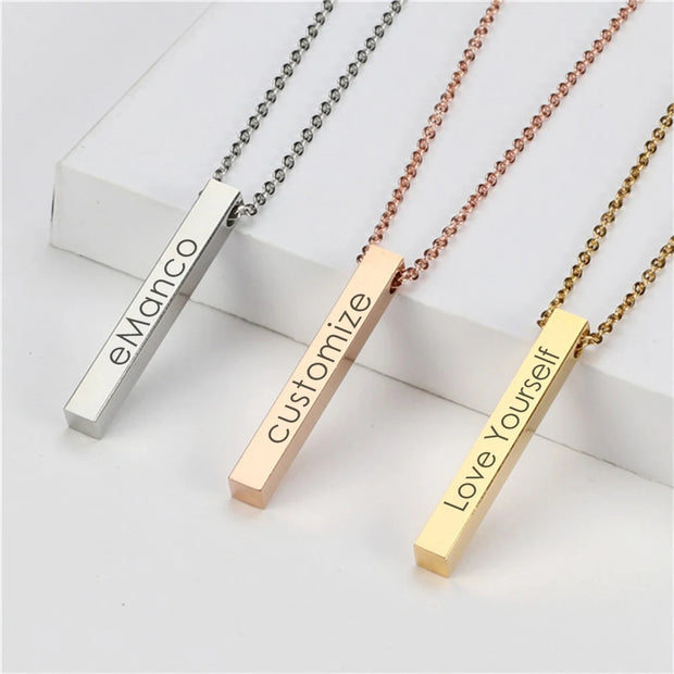Square Bar Necklace - Beautiful Jewellery