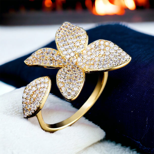 Flower Leaf Ring - Beautiful Jewellery