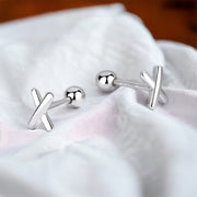 X Stud Earrings - Beautiful Jewellery