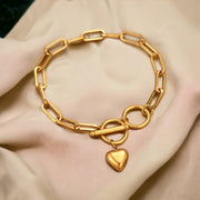Heart Pendant Bracelet - Beautiful Jewellery