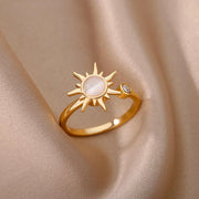 Rotating Sun Opal Ring - Beautiful Jewellery