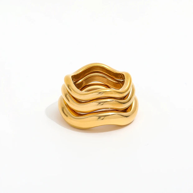 Thick Waved Ring - Beautiful Jewellery