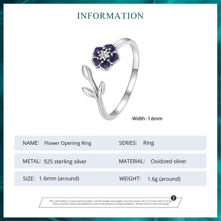 Purple flower ring - Beautiful Jewellery