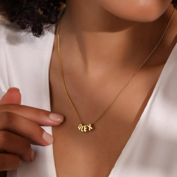 3D Bubble Letter Necklace - Beautiful Jewellery