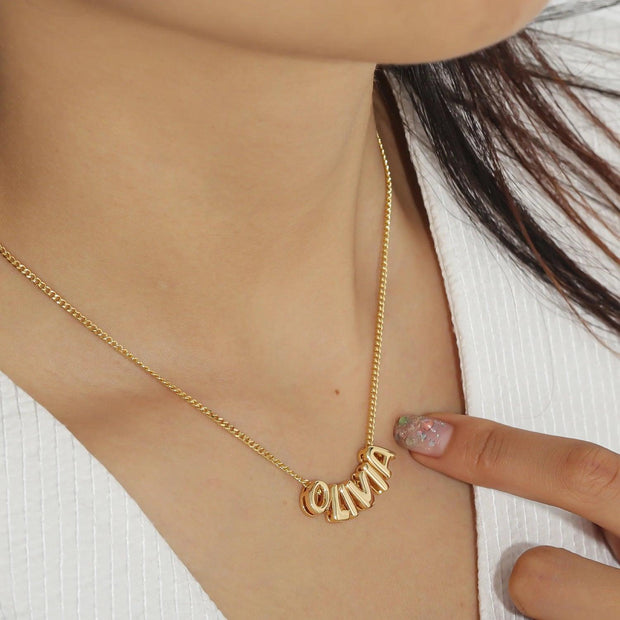 3D Bubble Letter Necklace - Beautiful Jewellery