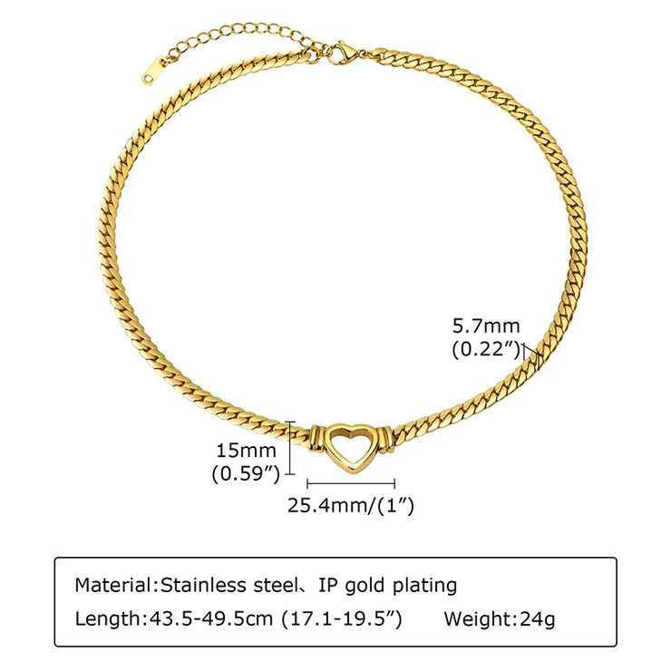 Heart Link Chain - Beautiful Jewellery