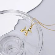 Gold Balloon Dog Necklace - Beautiful Jewellery