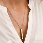 Engraved Bar Necklace