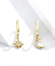 Star - Moon drop Earrings