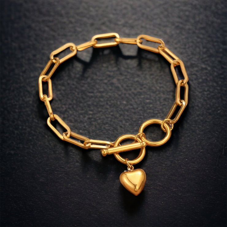 Heart Pendant Bracelet
