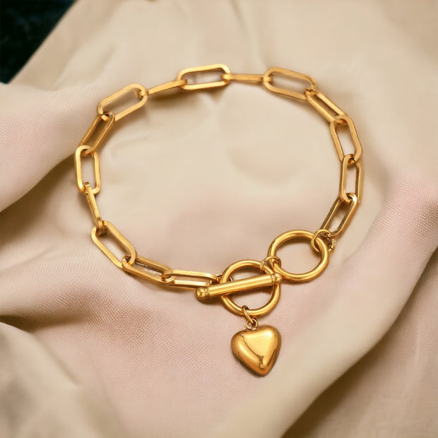 Heart Pendant Bracelet