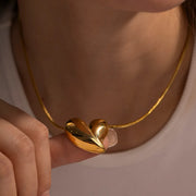 Irregular Heart Pendant Necklace