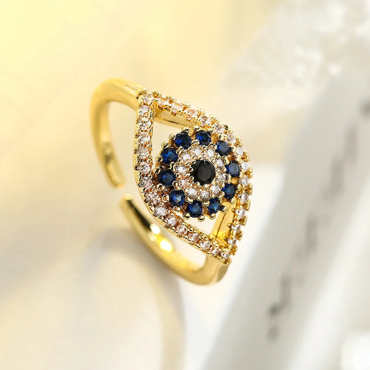 Blue Evil Eye Ring