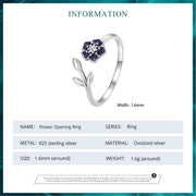 Purple flower ring