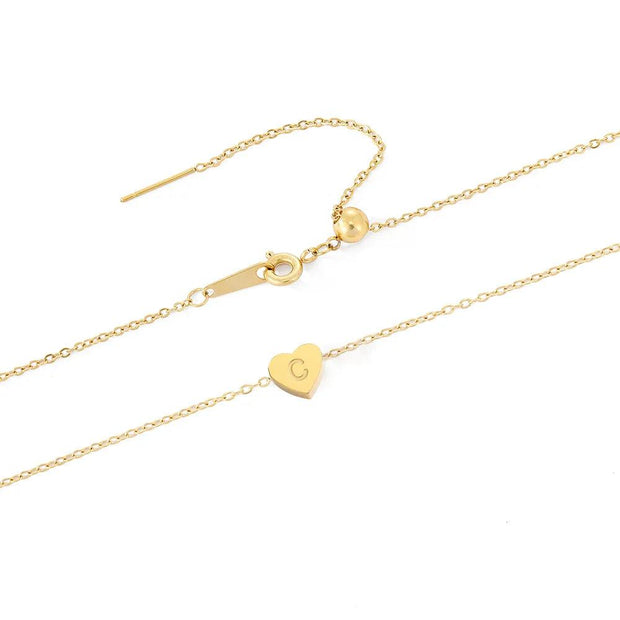 Letter heart necklace