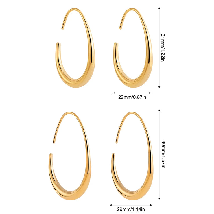 Teardrop Hoop Earrings